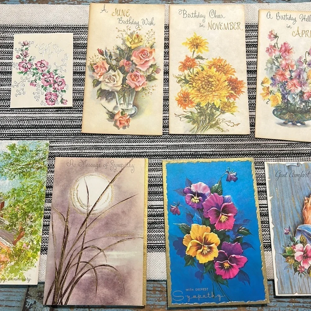 Set of Vintage Greeting Cards Variety of Occasions